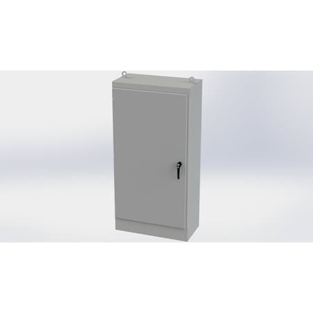 Saginaw Control & Engineering 3 Point Latch with Padlock/Keylock Handle Electrical Enclosures, 72 in H, 18 in D, 36 in W SCE-723618FS